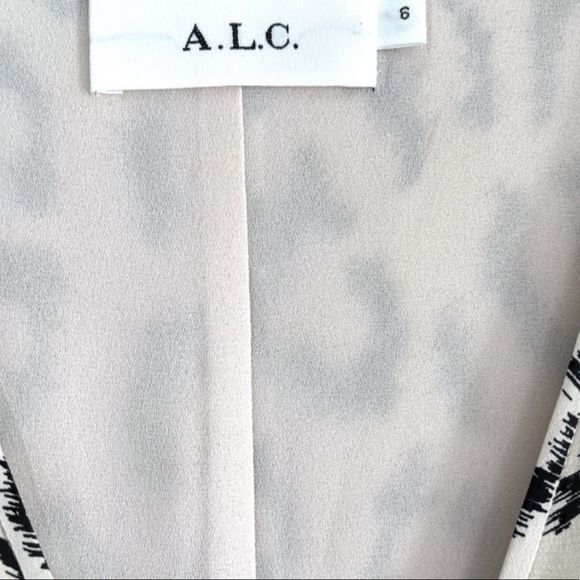 A.L.C. Eden Leopard Asymmetrical Silk Dress - Picture 12 of 12